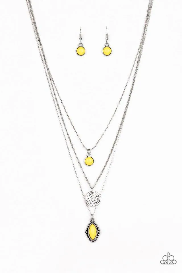 Paparazzi Necklace ~ Tide Drifter - Yellow