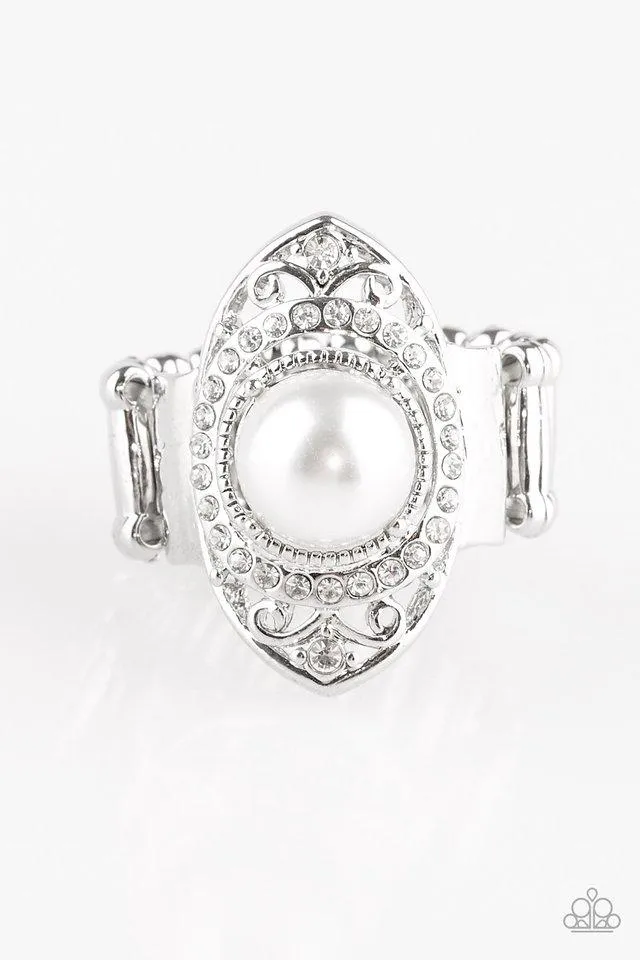 Paparazzi Ring ~ Pearl Posh - White