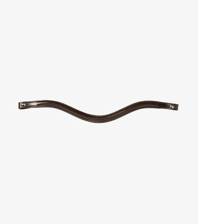 PEI Plain Shaped Italian Leather Browband