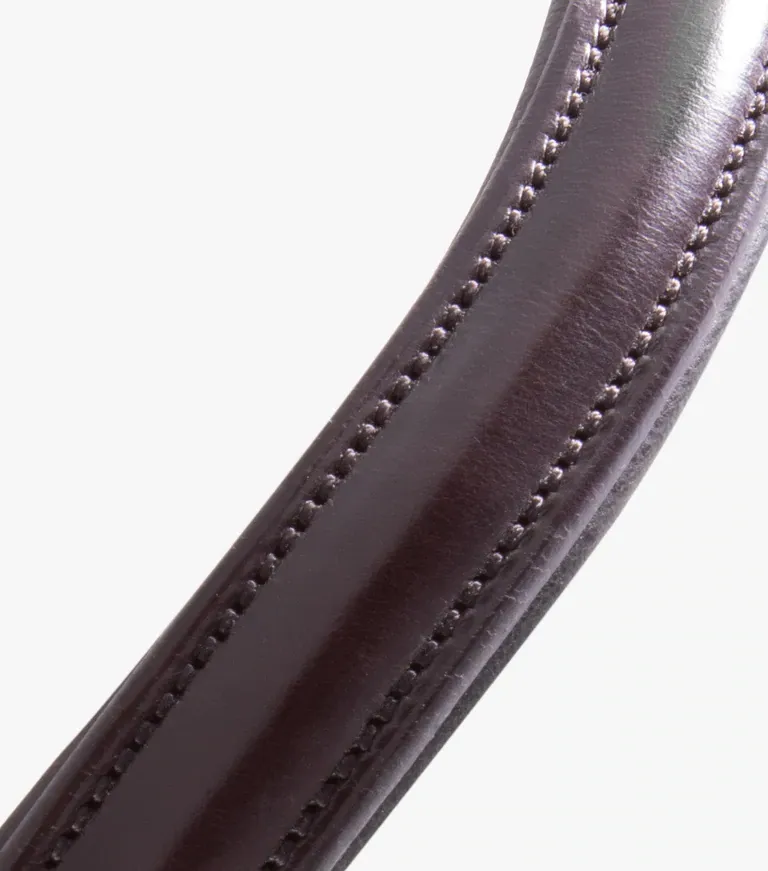 PEI Plain Shaped Italian Leather Browband