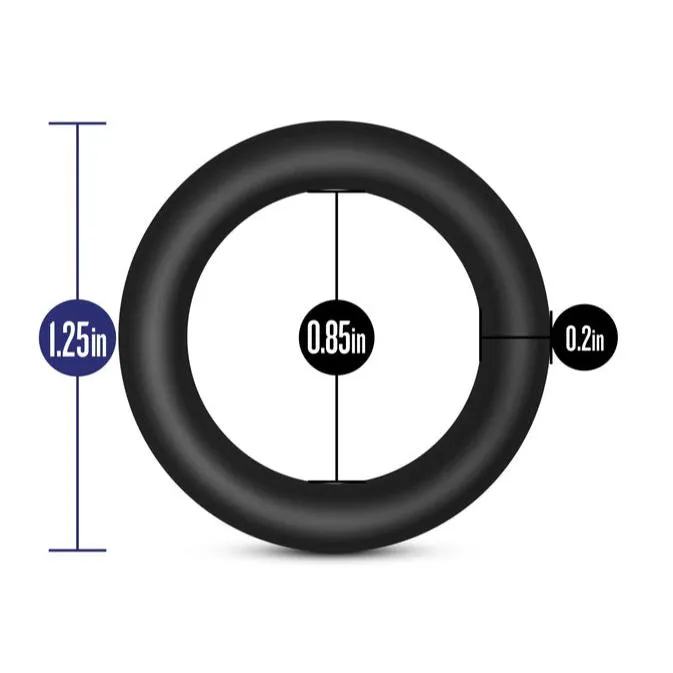 Performance VS2 Silicone Penis Ring Set Small Black 3 Pieces