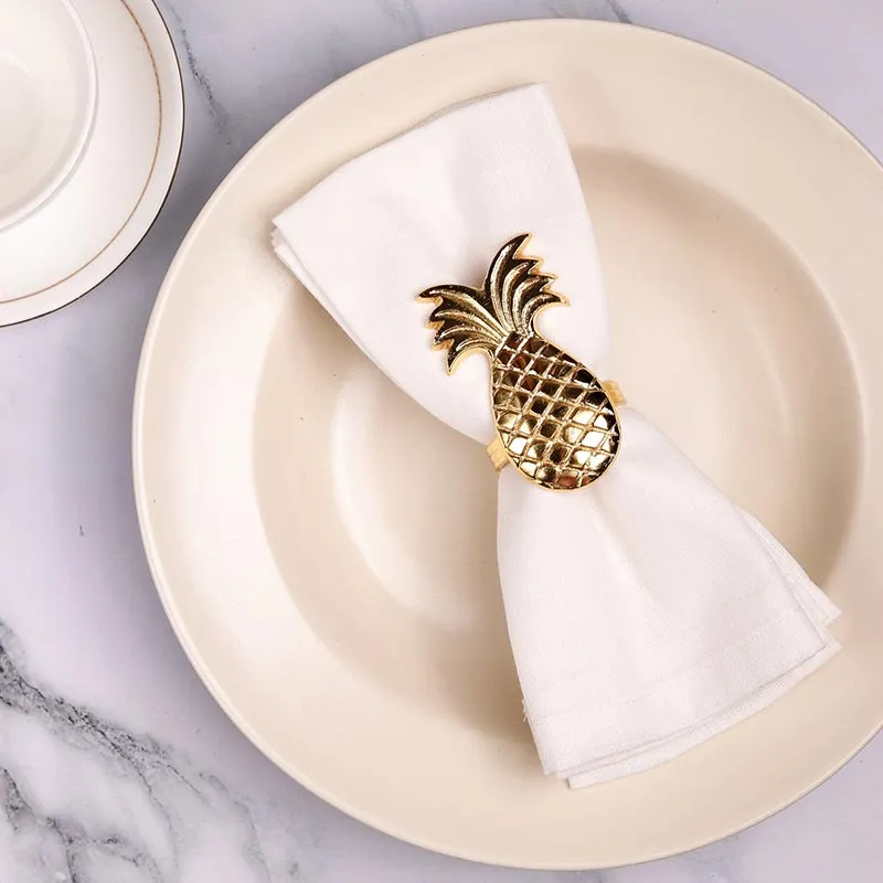 Pineapple Elegant Napkin Rings | Set of 4 , 6