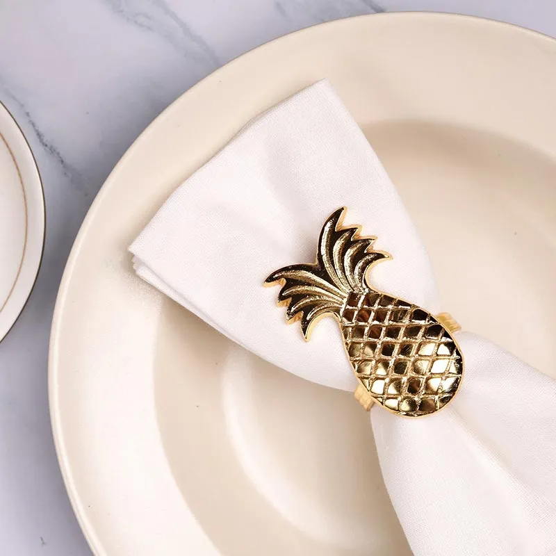 Pineapple Elegant Napkin Rings | Set of 4 , 6