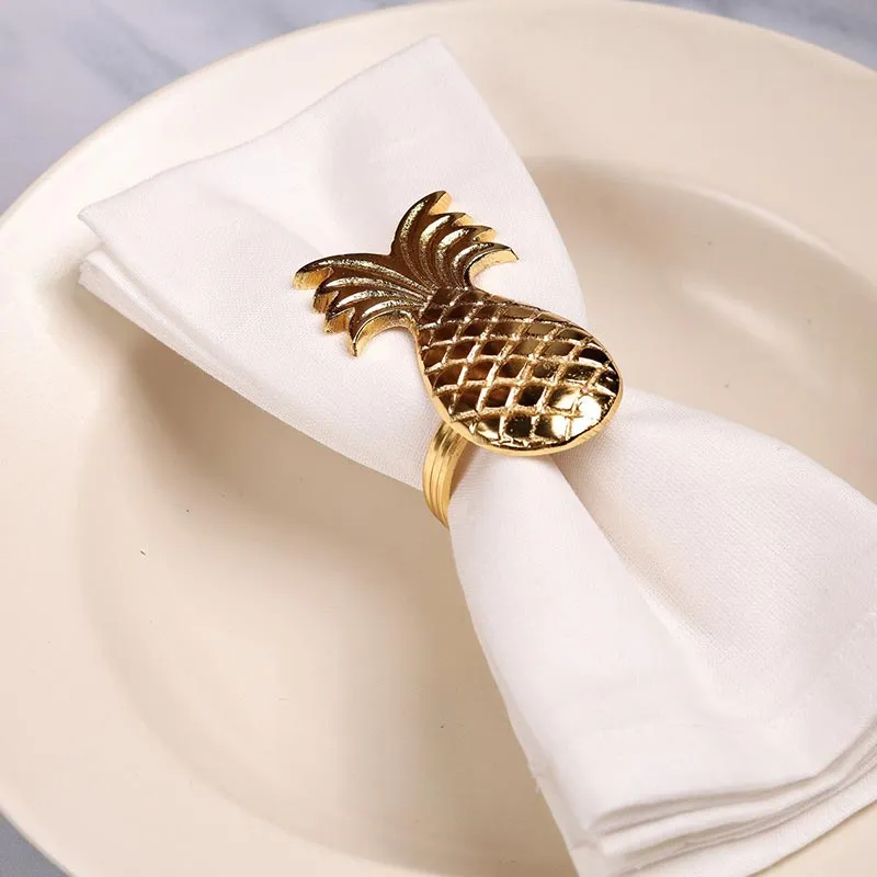 Pineapple Elegant Napkin Rings | Set of 4 , 6