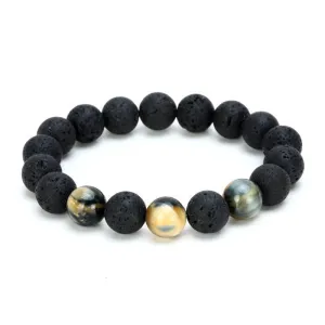 Prime Sinister Lava Stone Beaded Bracelet