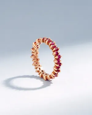 Princess Midi Ruby Eternity Band