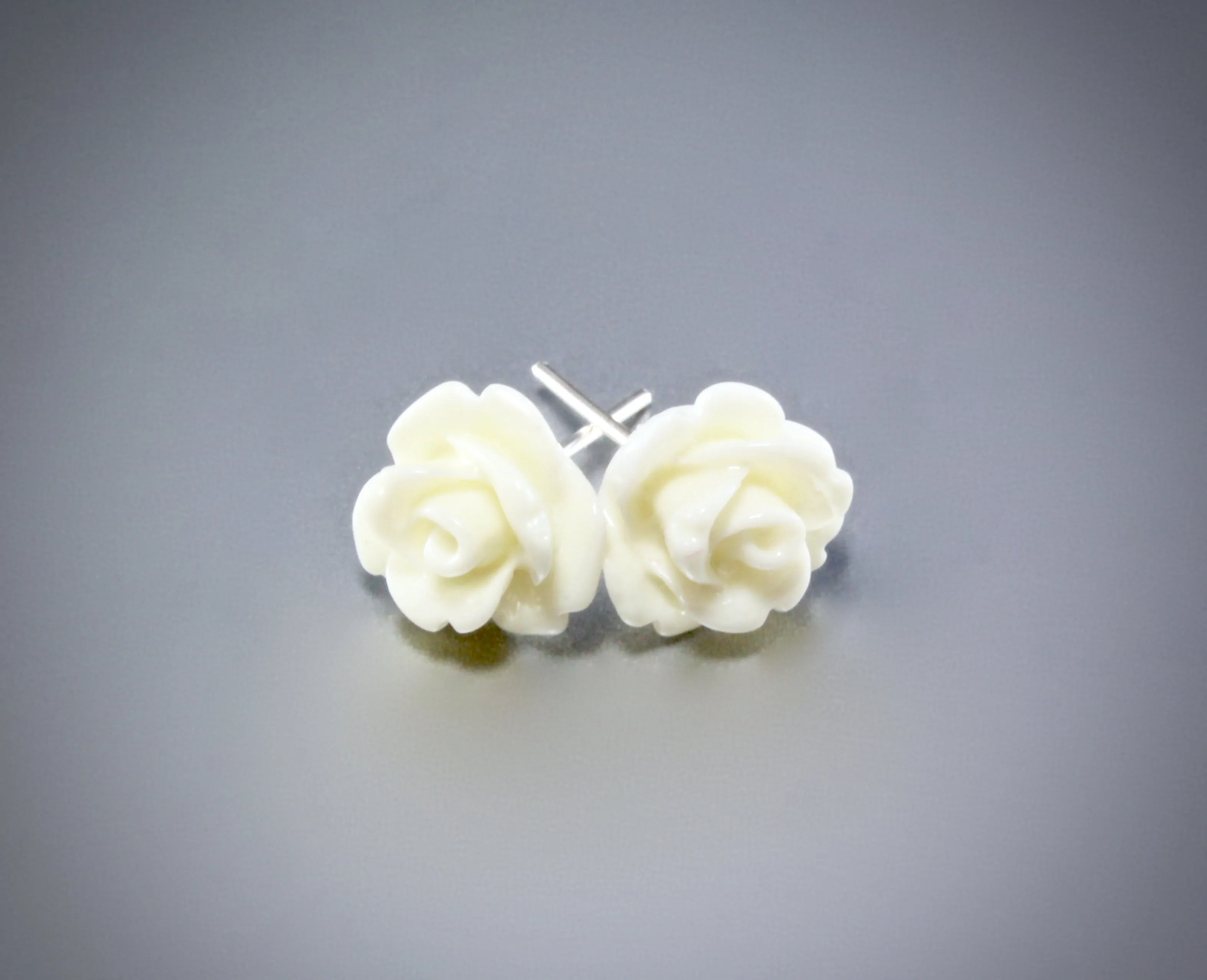 "Ava" - Flower Girl Colorful Rose Stud Earrings