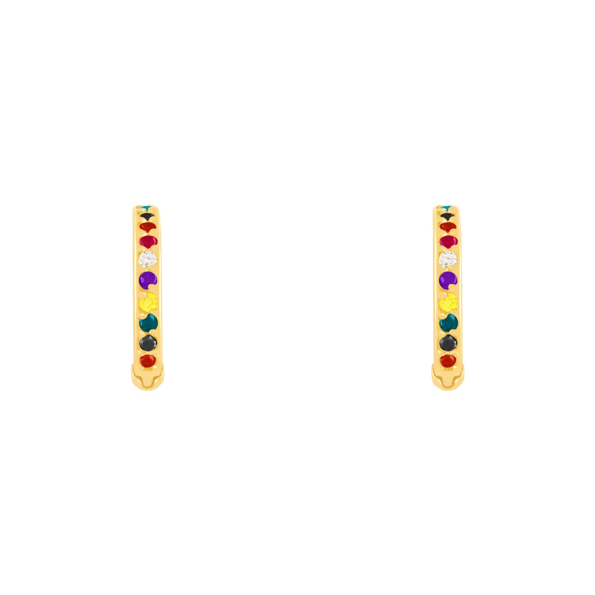 Rainbow Hoop Earrings