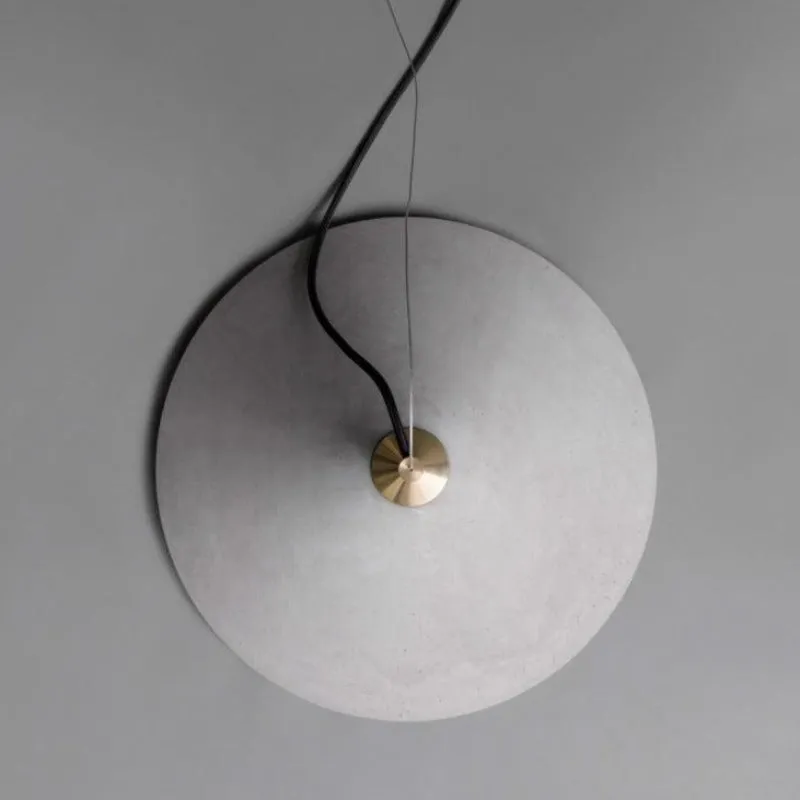 Recycled Concrete & Brass Cone Pendant | BENTU