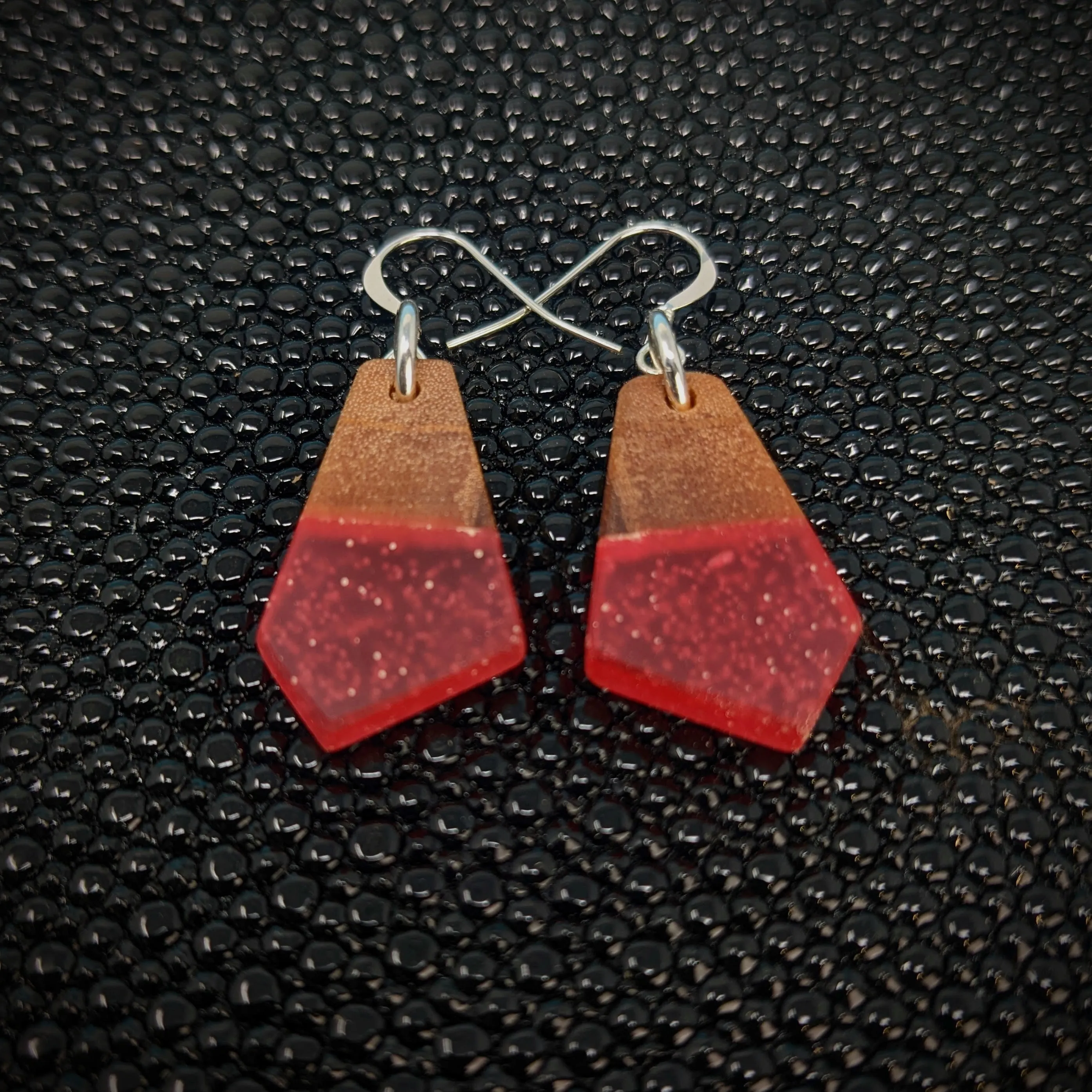 Red Points Dangle Earrings