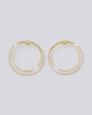 Sacred Circle Gold Earrings