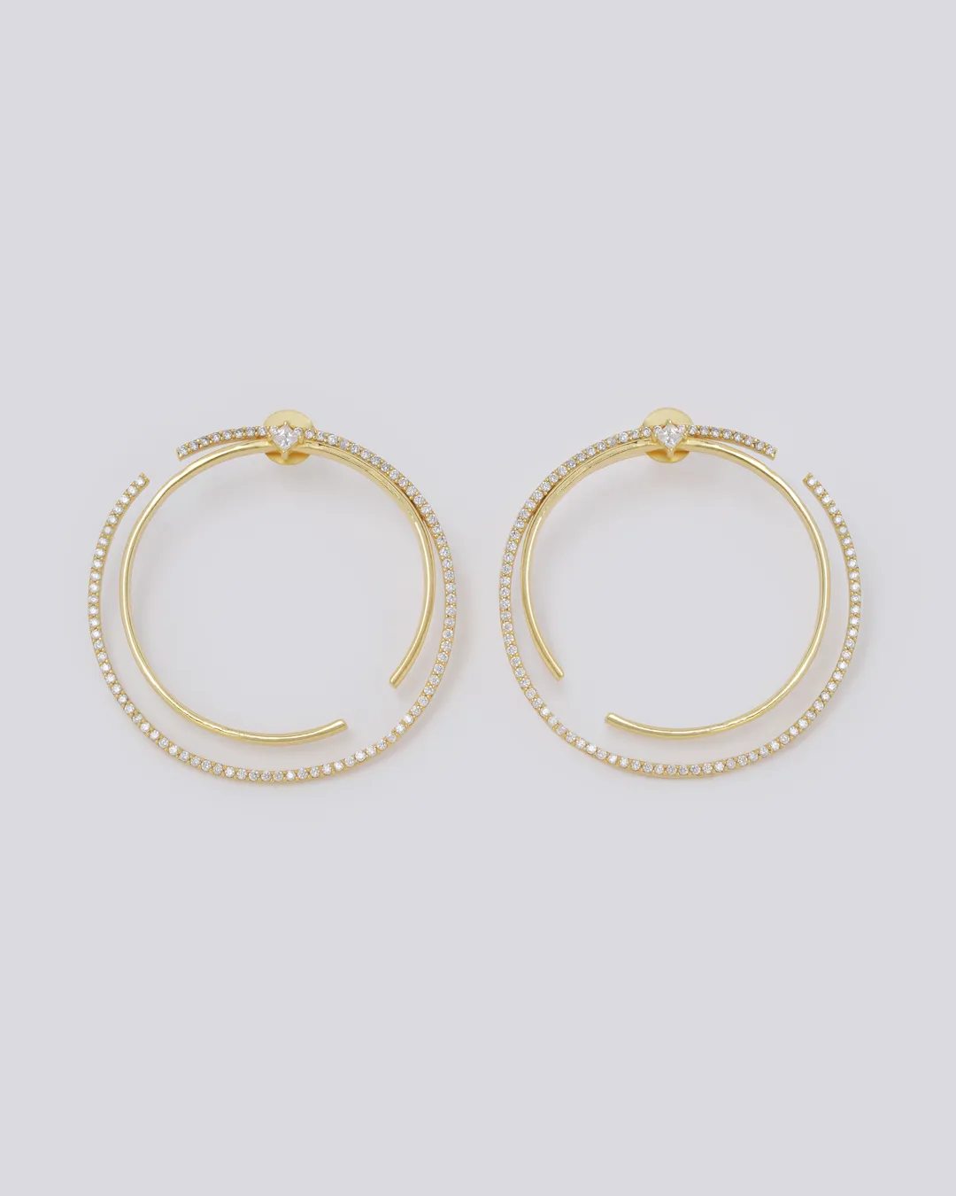 Sacred Circle Gold Earrings