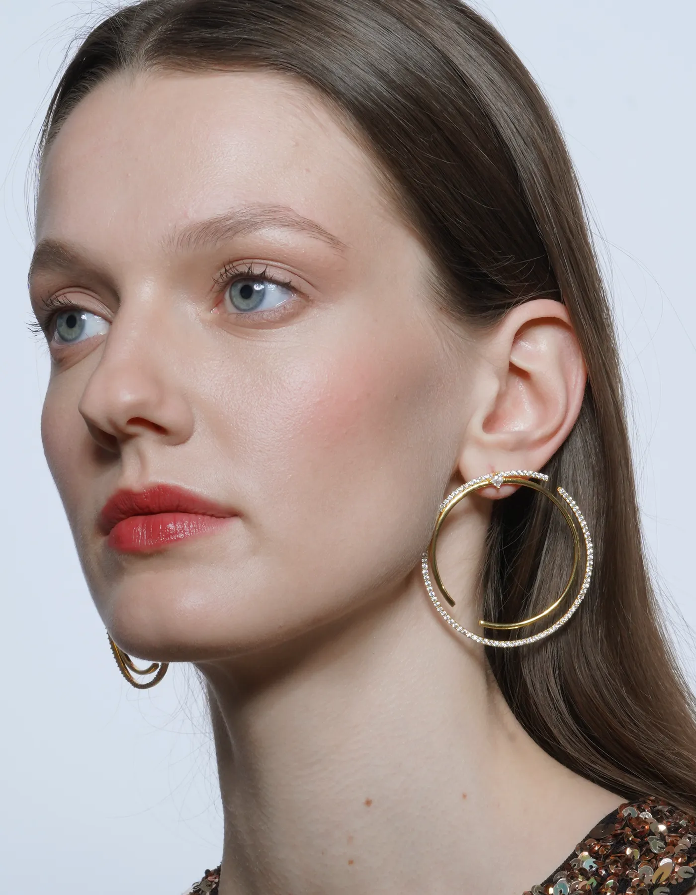 Sacred Circle Gold Earrings