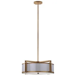 Safavieh Dark Grey 5 Light Antique Gold 21 Inch Dia Drum Adjustable Pendant Light, LIT4185