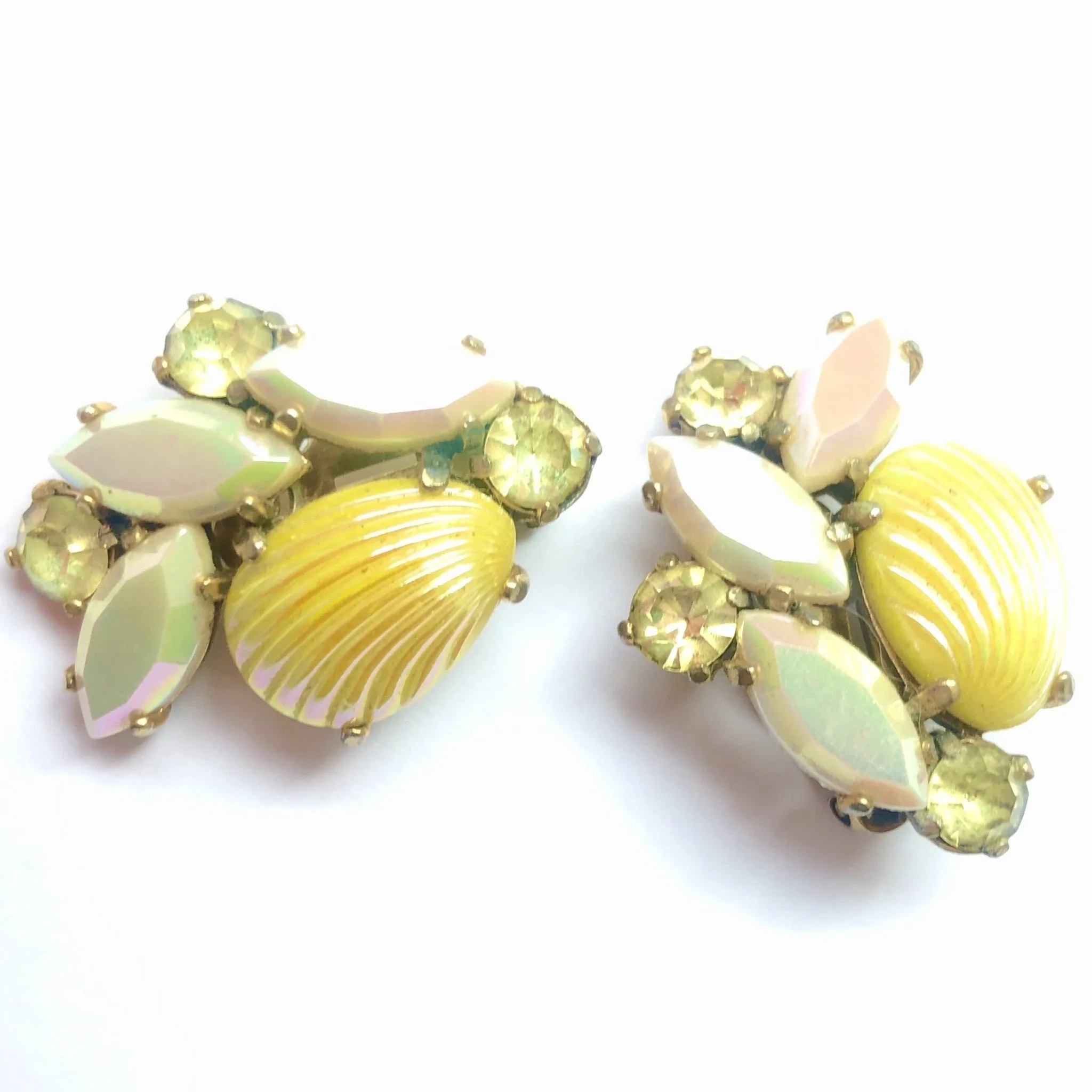 Schiaparelli Lemon Shell Brooch and Earrings Set