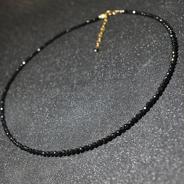 Simple Black Beads Necklace