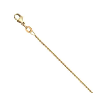 Sincerely Springer's 14k Yellow Gold 1.00mm Cable Chain Necklace