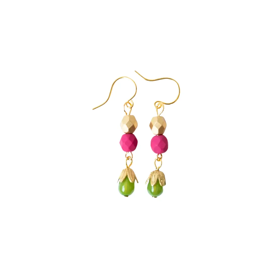 Small Colorful #2 Beaded Earrings