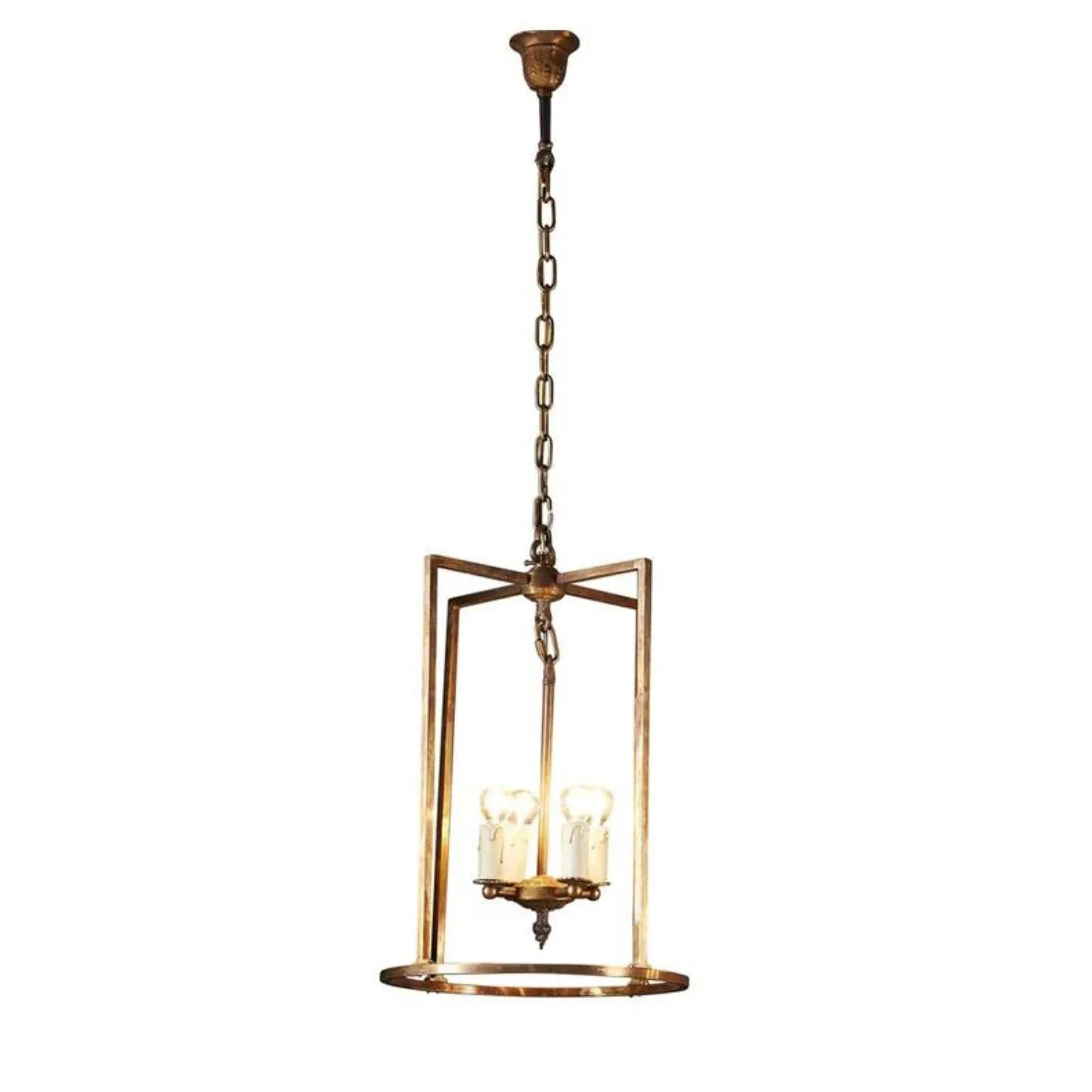 St Palais Chandelier Small or Large 4x40w E14 in Antique Brass