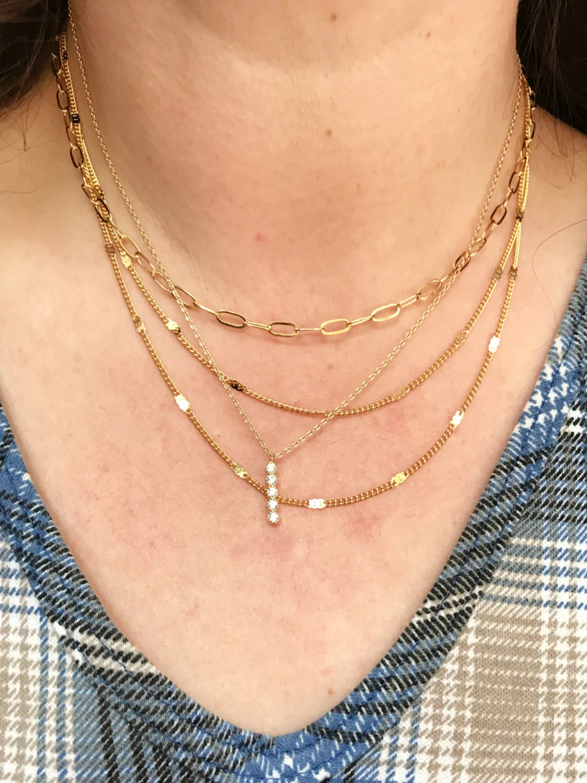 Triple Layer Chain Necklace