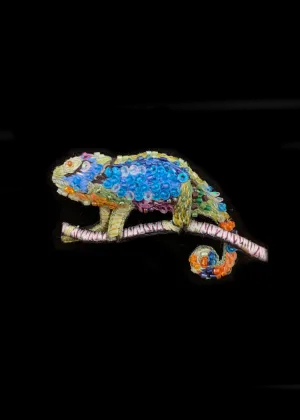 Trovelore - Panther Chameleon Brooch