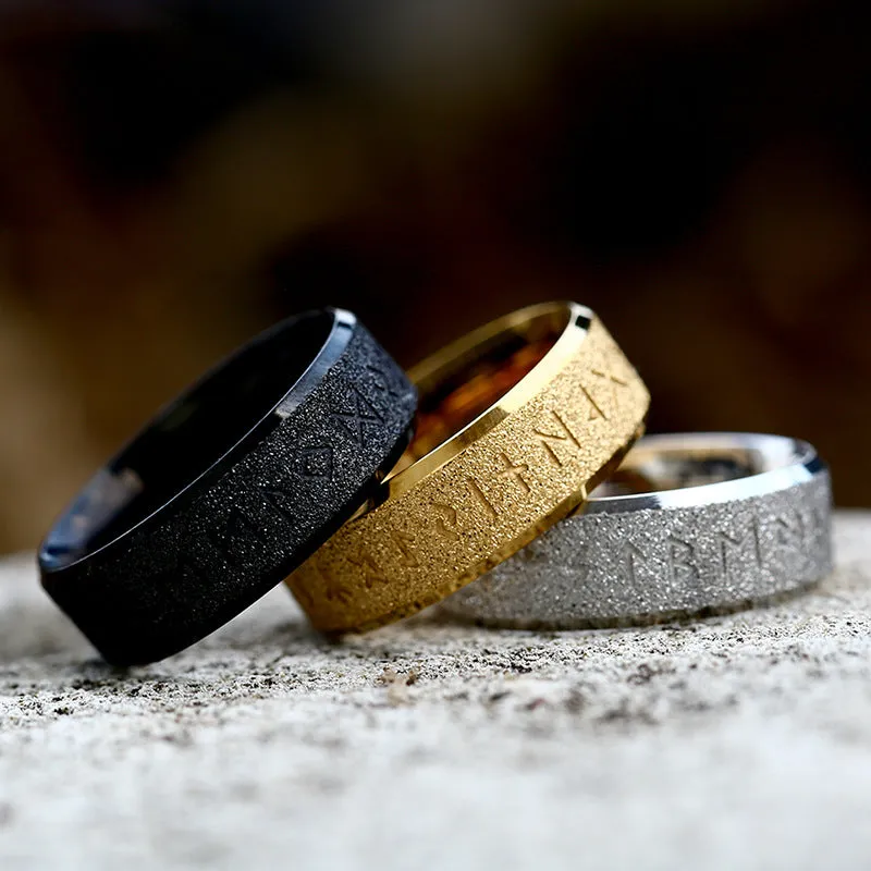 Unisex Nordic Viking-Inspired Titanium Steel Fashion Rings - Wholesale Japanese & Korean Design