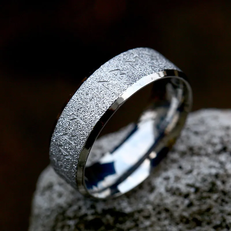 Unisex Nordic Viking-Inspired Titanium Steel Fashion Rings - Wholesale Japanese & Korean Design