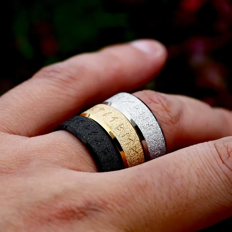 Unisex Nordic Viking-Inspired Titanium Steel Fashion Rings - Wholesale Japanese & Korean Design