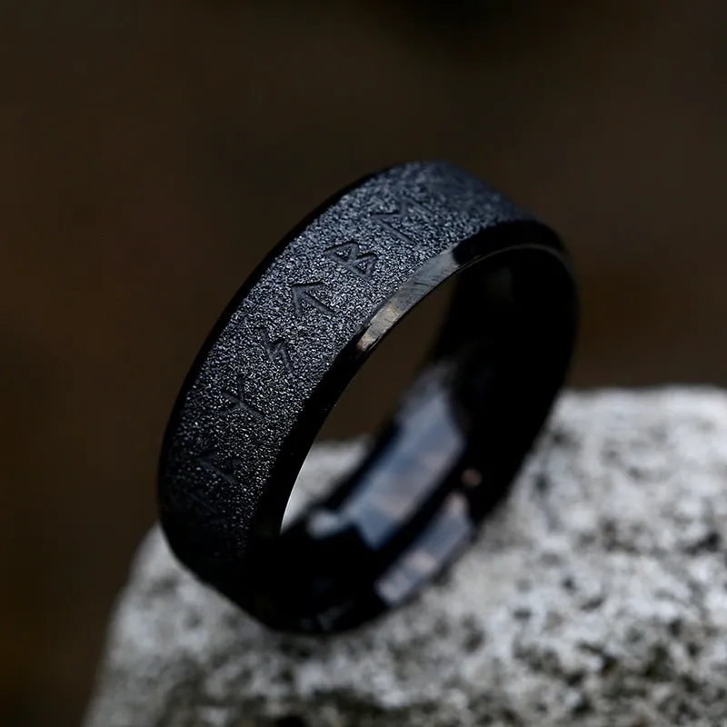 Unisex Nordic Viking-Inspired Titanium Steel Fashion Rings - Wholesale Japanese & Korean Design