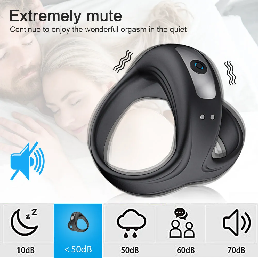 Versatile 3-in-1 Vibrating Penis Ring Male Sex Device with 10 Vibration Modes