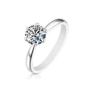 Women's Wholesale 2 CT Star Moissanite 925 Sterling Silver Ring