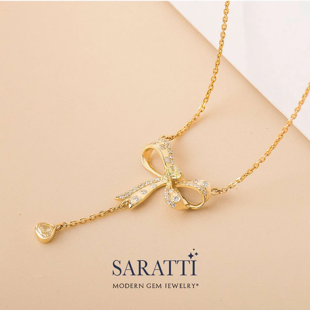 Yellow Diamond Necklace in Gold